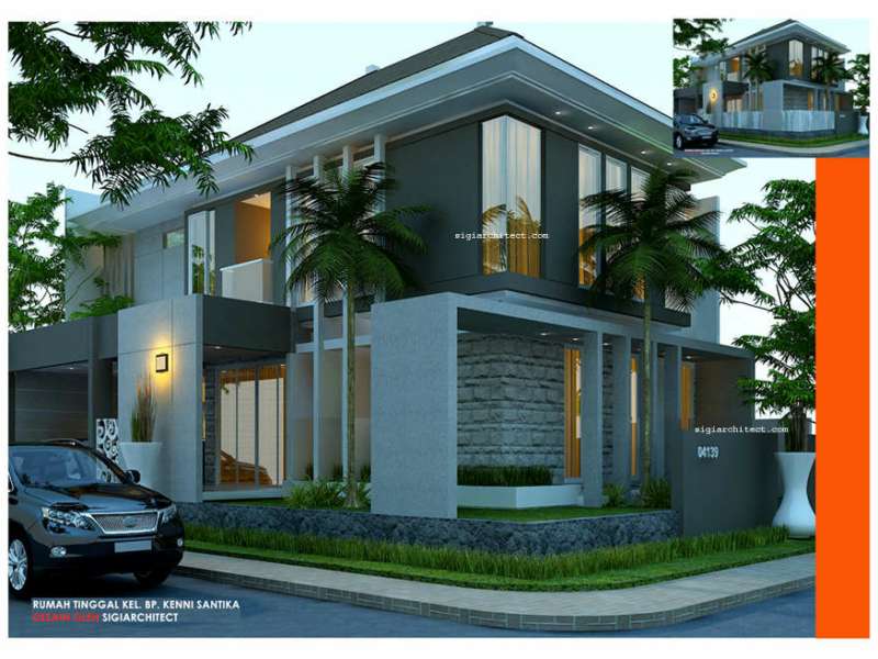 Desain Rumah Tropis Minimalis Kavling Sudut/Hook