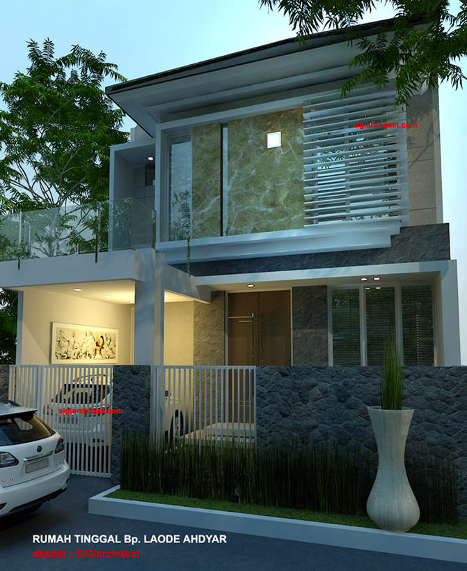 denah rumah minimalis model rumah 2 lantai 1