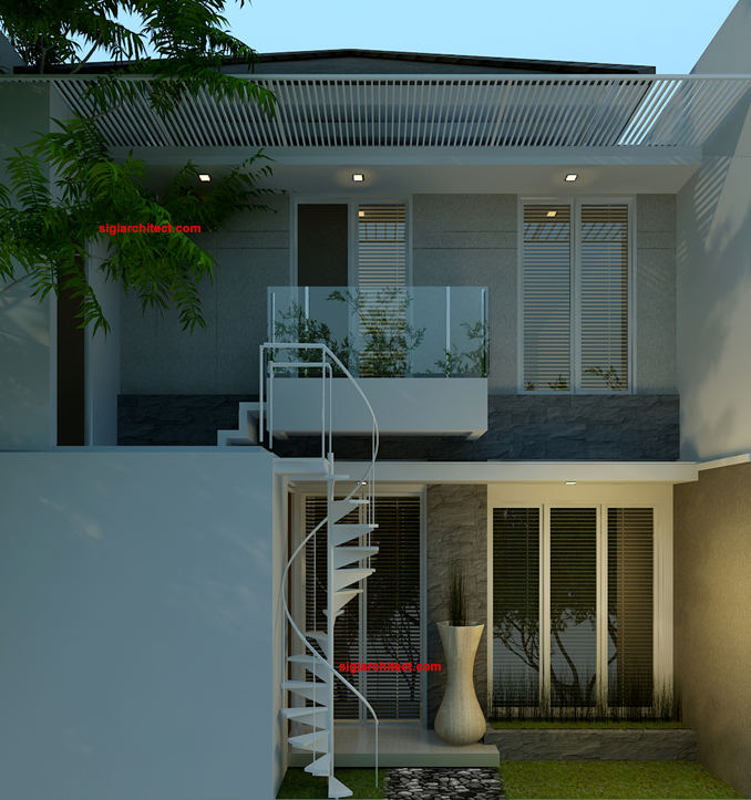 denah rumah minimalis model rumah 2 lantai 2