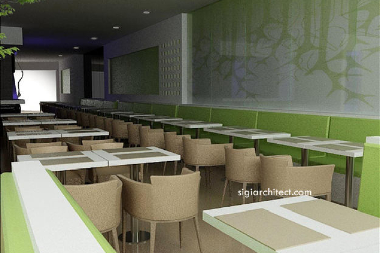 Desain Resto-Cafe Minimalis LimeLeaf