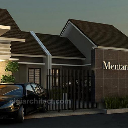 Desain Perumahan Minimalis 1 Lantai & Main Gate Siteplan
