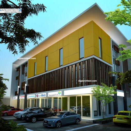 Desain Ruko Modern Minimalis 3 Lantai & Denah Kavling Hook