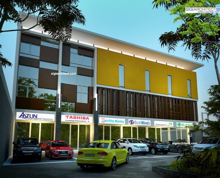 Desain Ruko Modern Minimalis 3 Lantai & Denah Kavling Hook