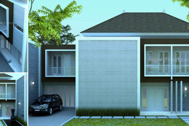 Desain Rumah Pojok Fasad Minimalis