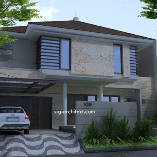 Desain Fasad Rumah Tropis Minimalis, Denah Rumah 2 Lantai