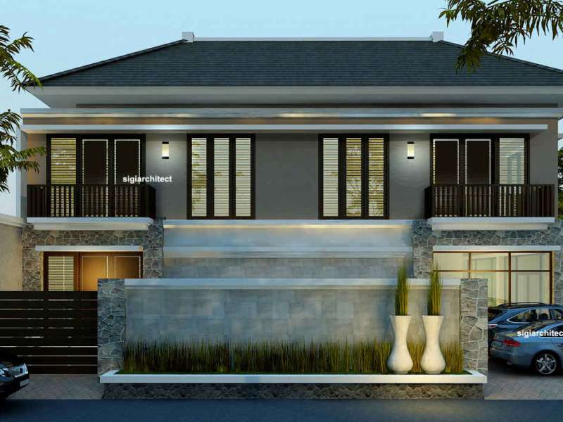 Desain Rumah Toko 2 Lantai, Model Tropis Minimalis