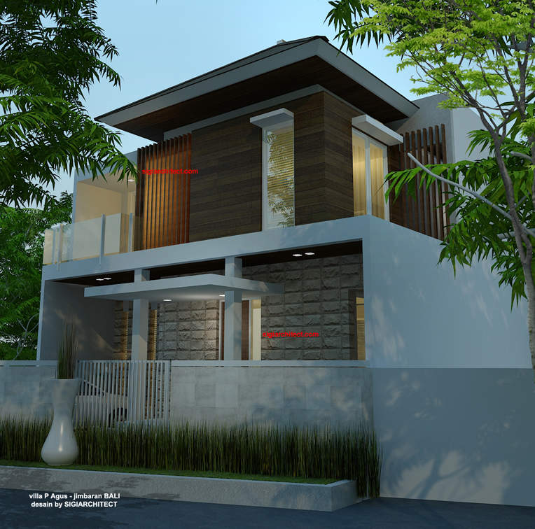 desain villa minimalis renovasi fasad 2