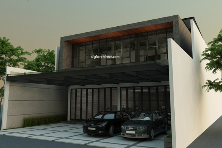 Desain Rukan Rumah Kantor 2 Lantai Modern Minimalis