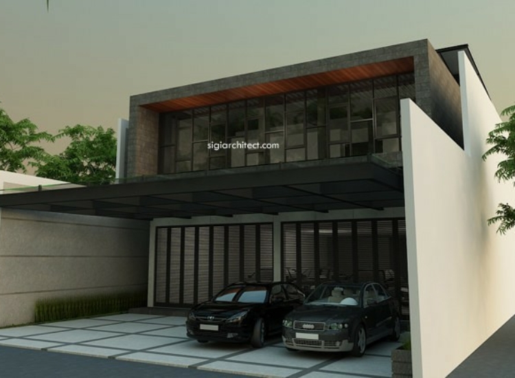 Desain Rukan Rumah Kantor 2 Lantai Modern Minimalis