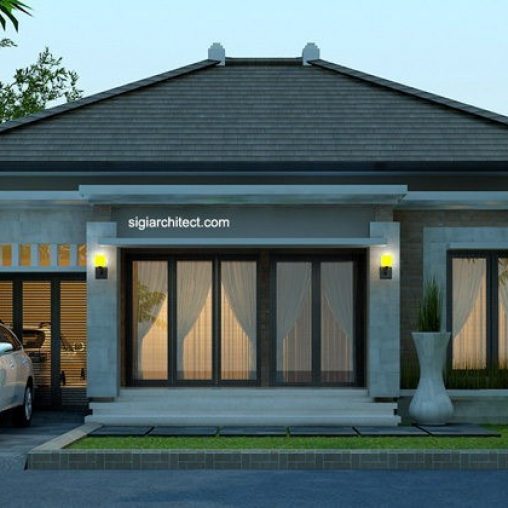 Desain Rumah Tropis Bali | Model rumah 4 Tampak