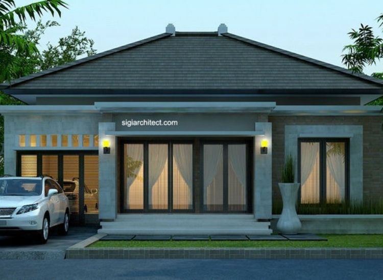 Desain Rumah Tropis Bali | Model rumah 4 Tampak