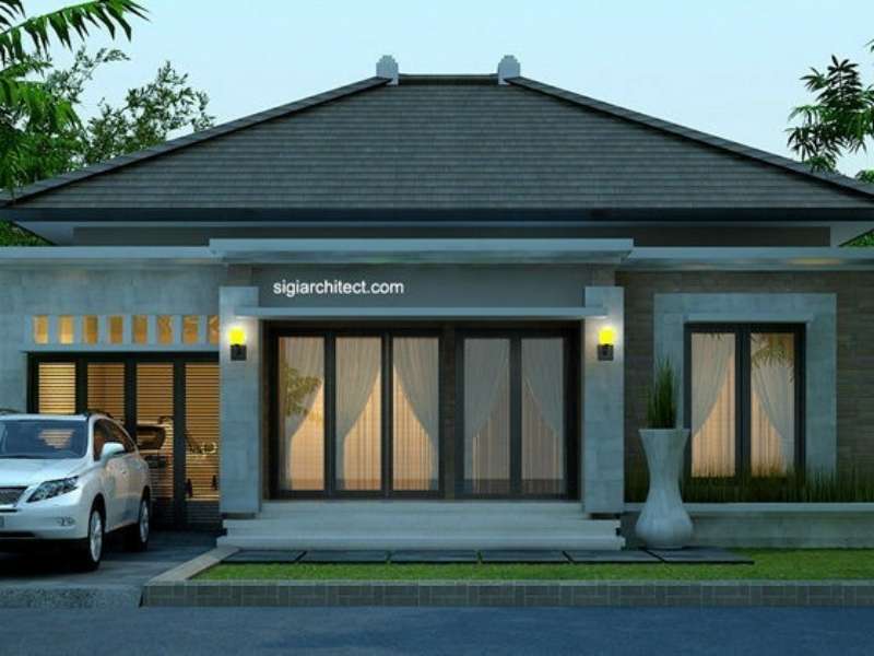 Desain Rumah Tropis Bali | Model rumah 4 Tampak