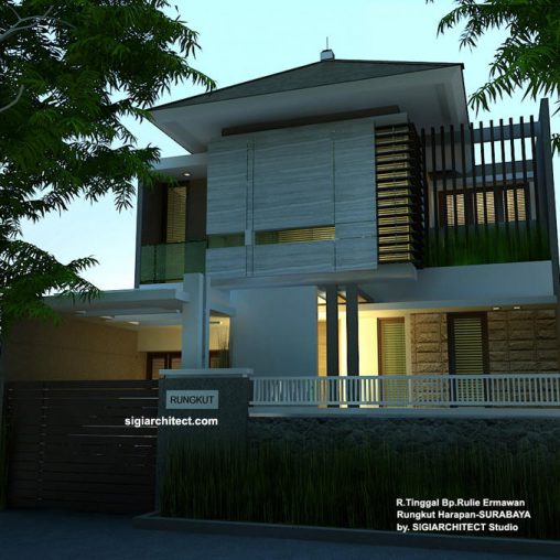 Desain Rumah Tinggal Minimalis Type 250 M2 & Model Pagar Depan