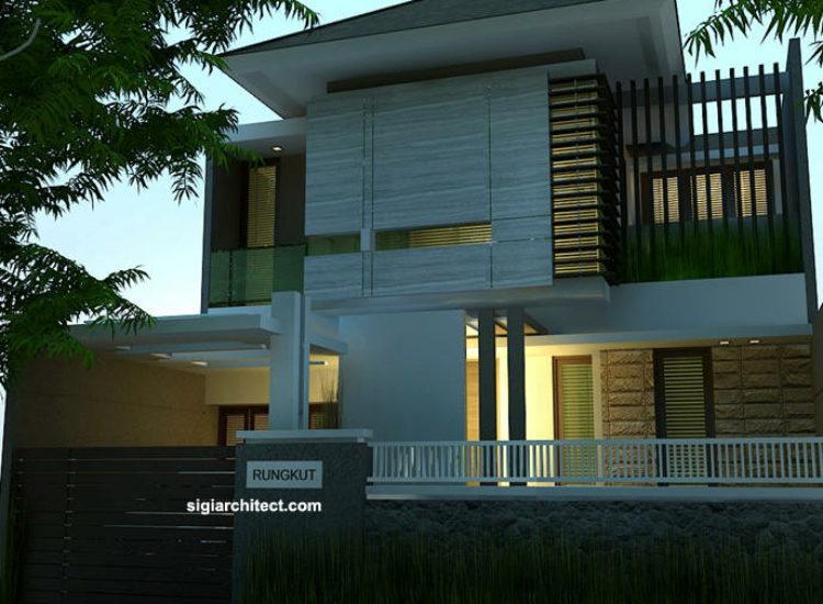 Desain Rumah Tinggal Minimalis Type 250 M2 & Model Pagar Depan