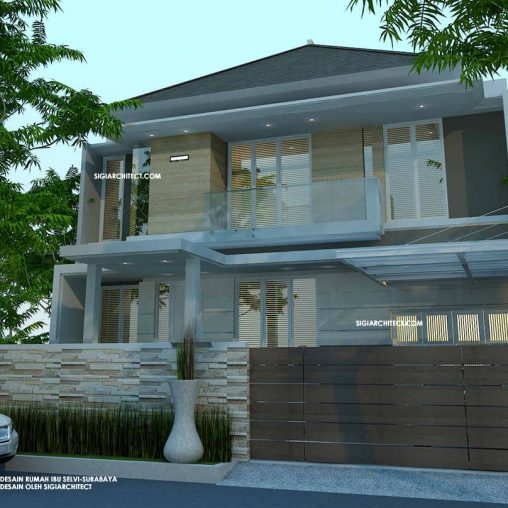 Model Rumah Minimalis Tropis 2 Lantai & Desain Interior Living