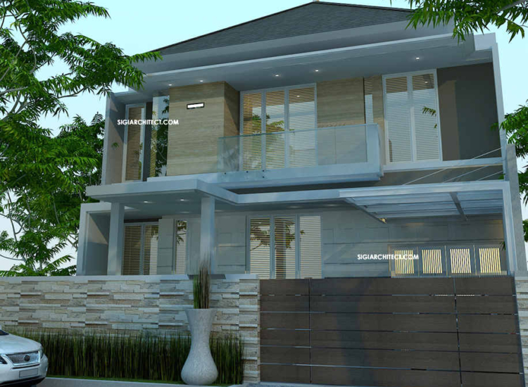 Model Rumah Minimalis Tropis 2 Lantai & Desain Interior Living