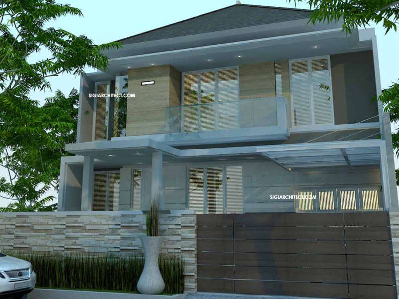 Model Rumah Minimalis Tropis 2 Lantai & Desain Interior Living