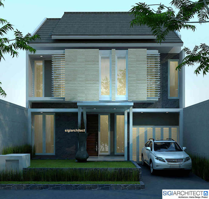 desain rumah 2 lantai _ Tampak Depan