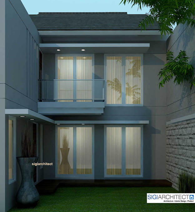 desain rumah 2 lantai _ Tampak Belakang