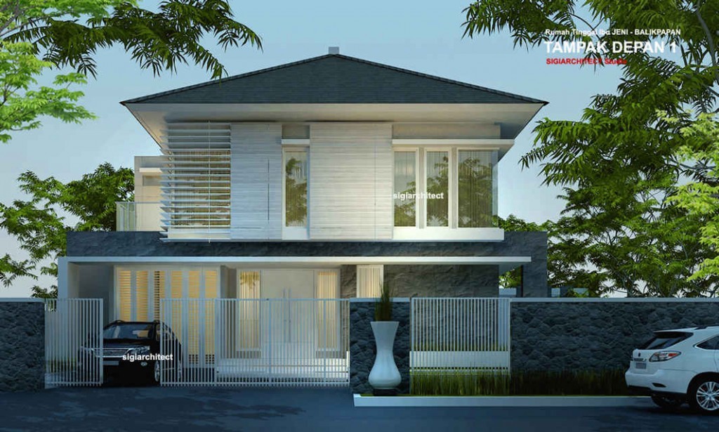 desain rumah sudut minimalis 2