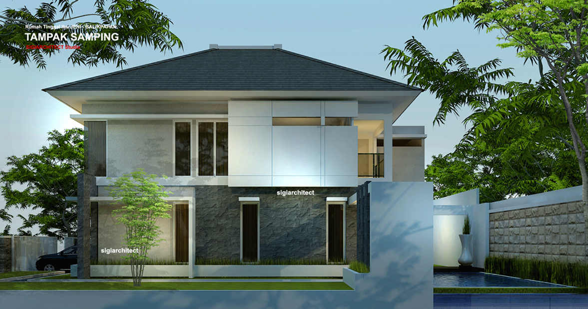 desain rumah sudut minimalis 3