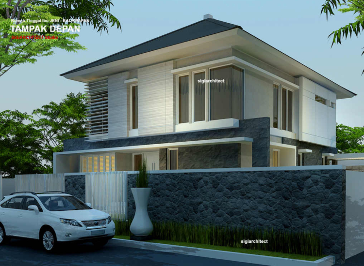 Rumah Sudut Minimalis 2 Lantai Type 400 M2 & Desain Kolam Renang
