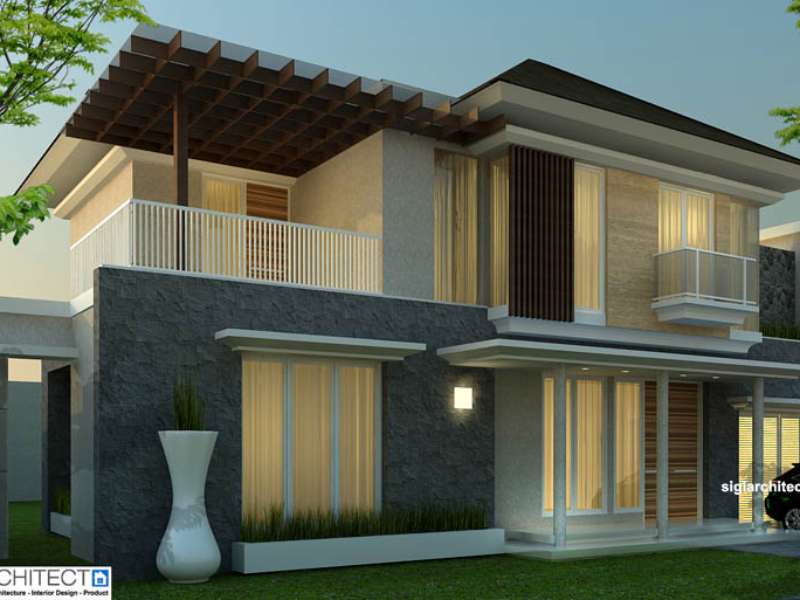 Desain Villa Minimalis Tropis | Desain Rumah 2-Lantai