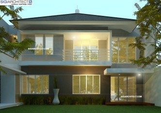 desain rumah mewah 2 lantai | modern tropis minimalis