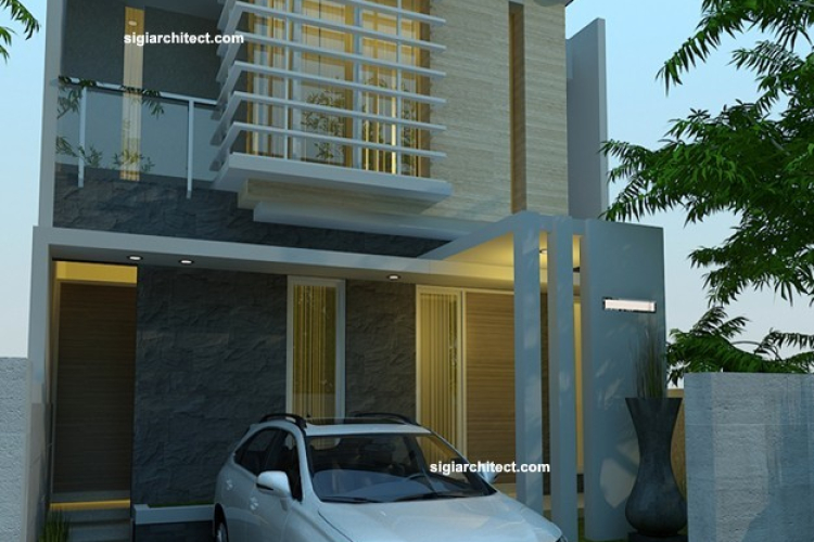 Desain Rumah Urban 2 Lantai, Model Tropis Modern, Type 250 M2