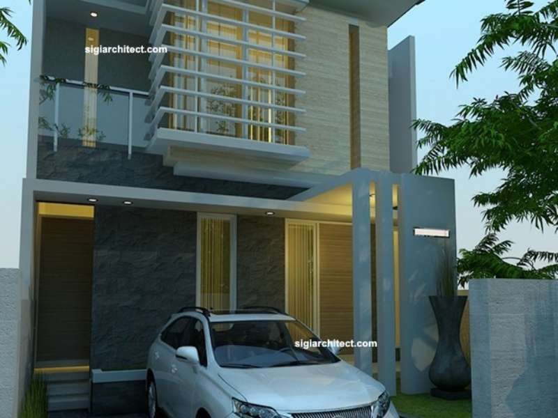Desain Rumah Urban 2 Lantai, Model Tropis Modern, Type 250 M2