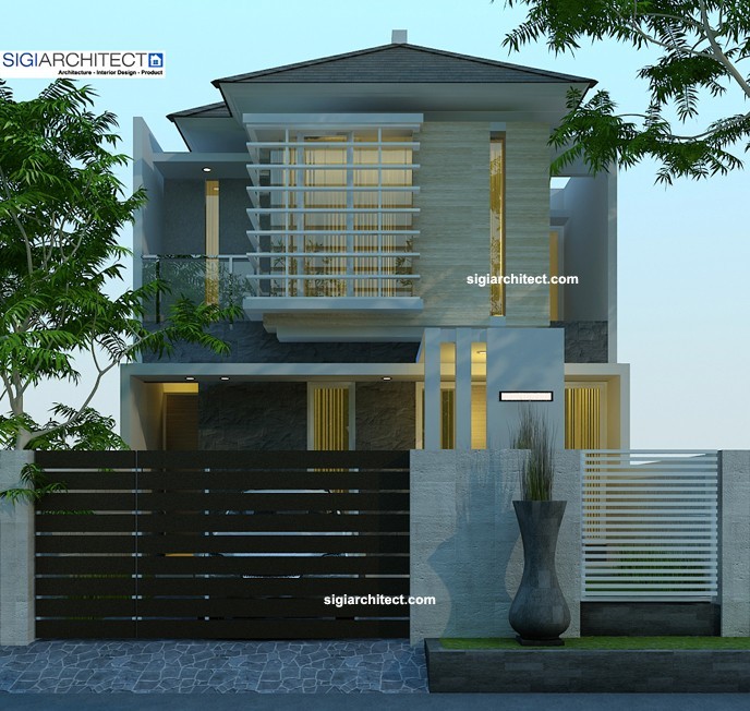 desain rumah minimalis 2 lantai _ pagar depan