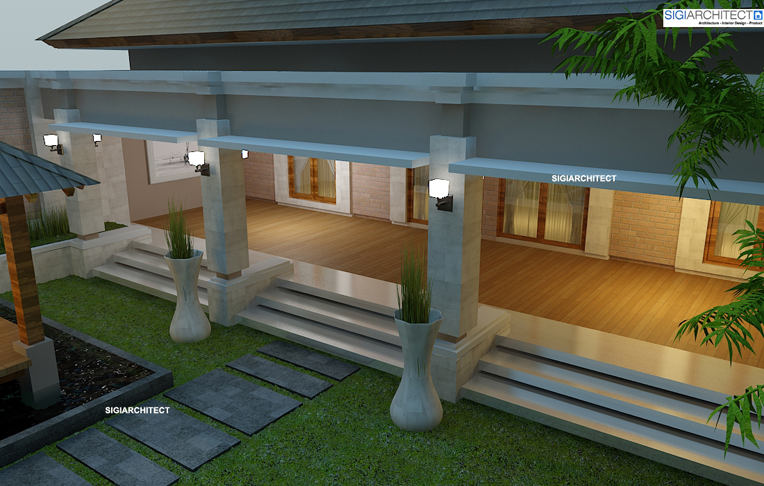 desain villa bali 1 lantai_tampak belakang