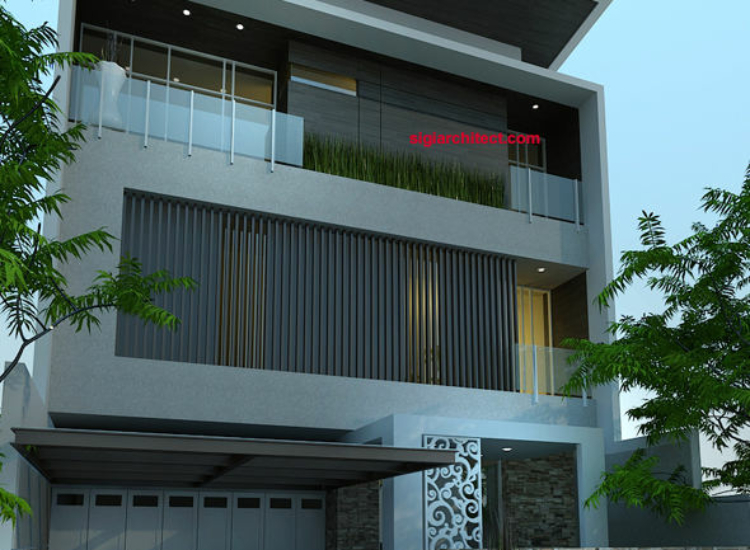 Rumah Mewah 3 Lantai Desain Fasad Modern Minimalis