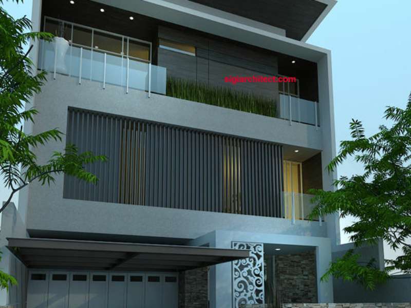 Rumah Mewah 3 Lantai Desain Fasad Modern Minimalis