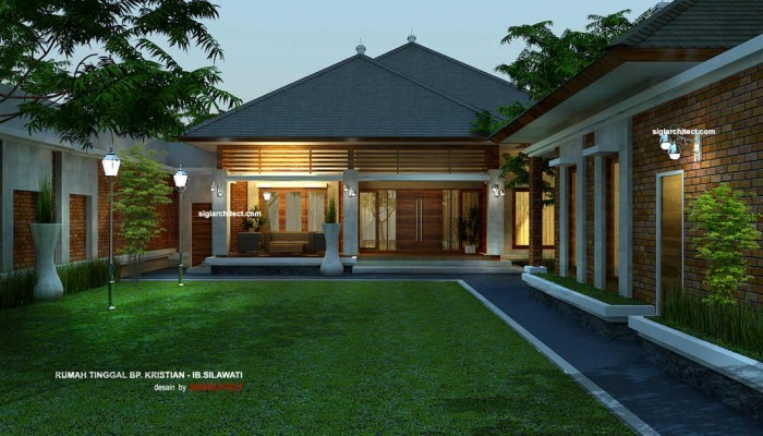 Desain Rumah Joglo Model Villa Tropis 1 Lantai Type 300 M2 Desain Rumah Joglo Model Villa Tropis 1 Lantai Type 300 M2