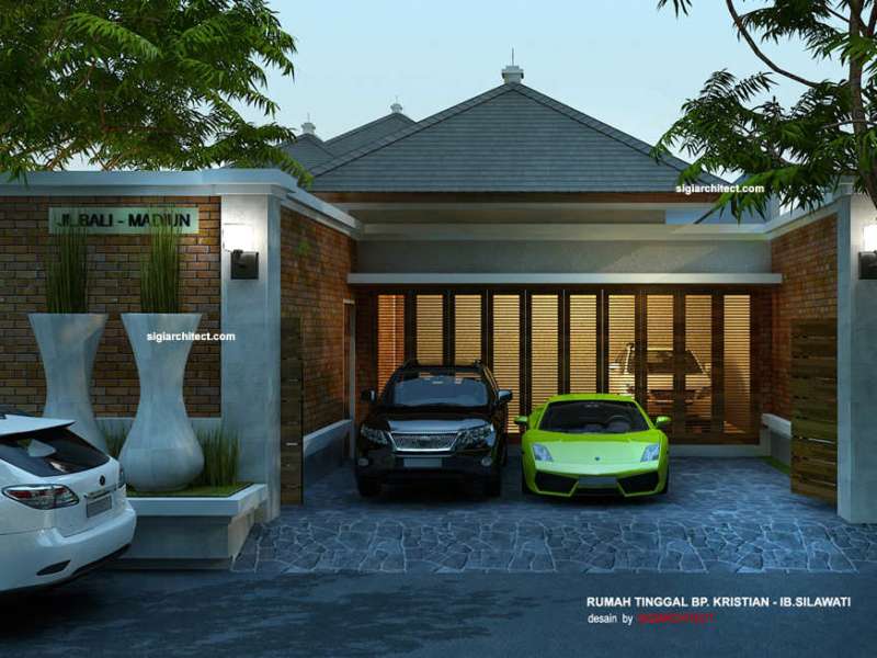 Desain Rumah Joglo, Model Villa Tropis 1 Lantai Type 300 M2