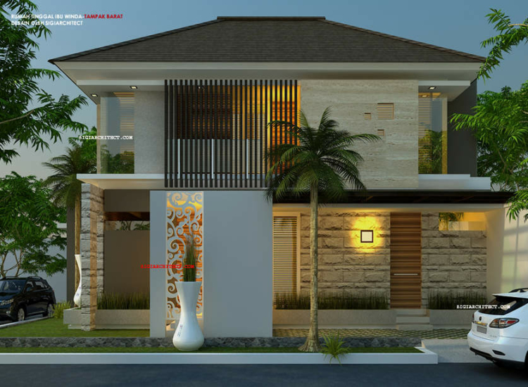 Model Rumah Kavling Hook 2 Lantai & Roof Garden
