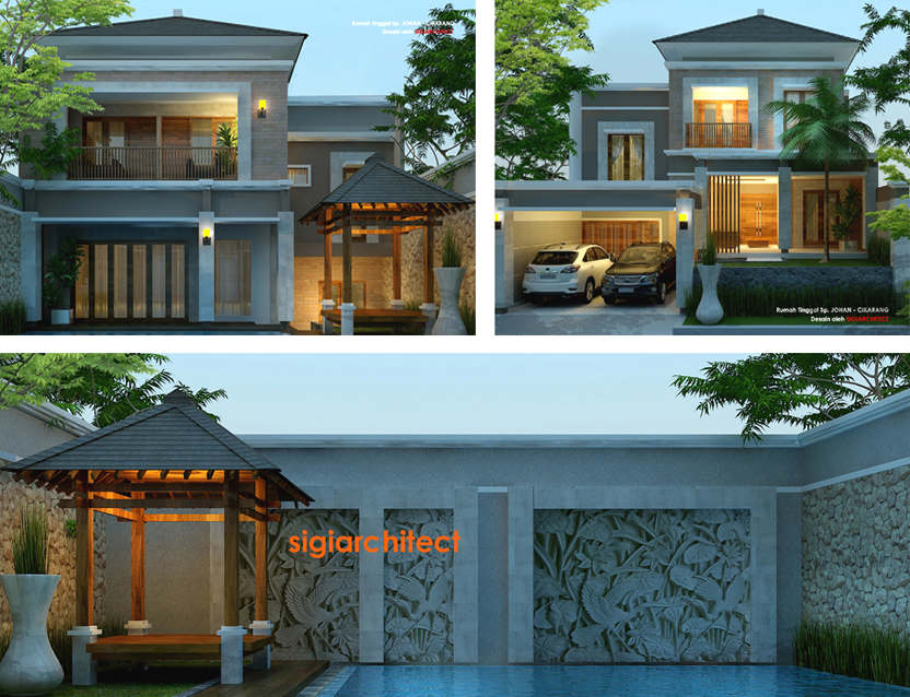 desain villa & kolam renang