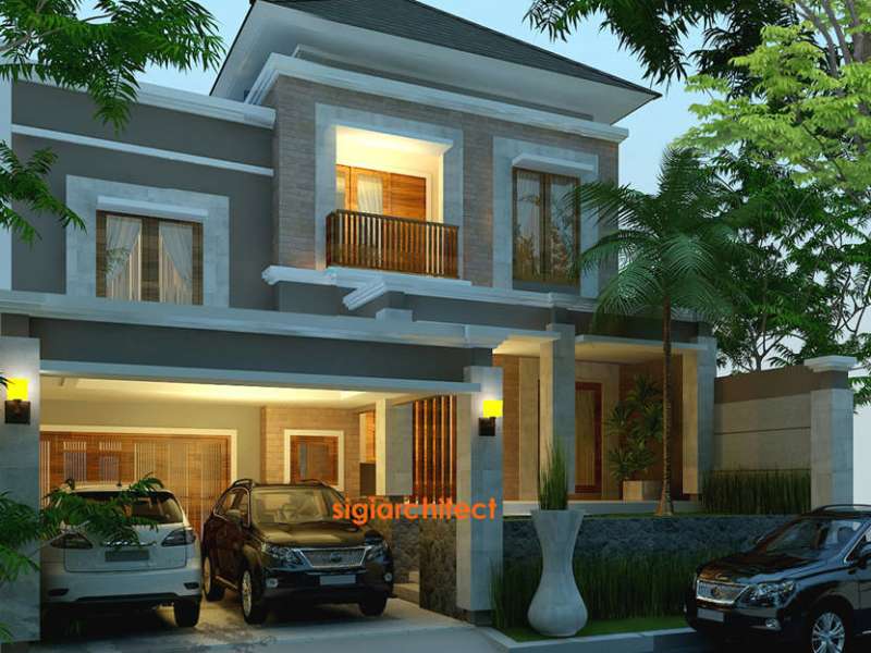 Desain Villa Tropis & Kolam Renang, Model Rumah Split