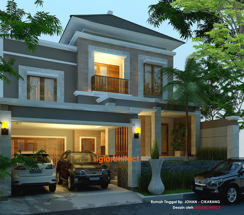 desain villa - rumah tropis