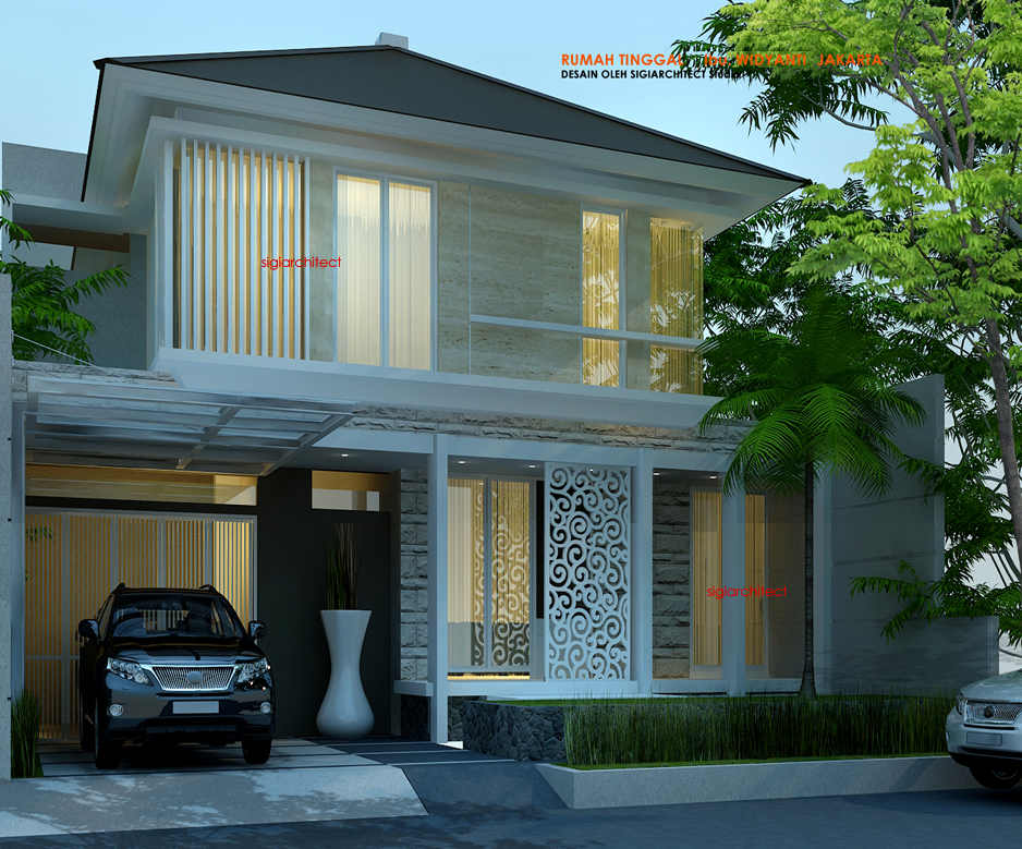 desain rumah tropis batu alam 2