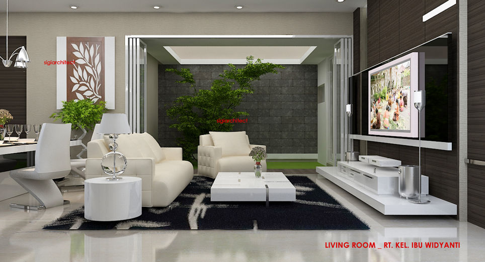 desain rumah tropis _interior living room