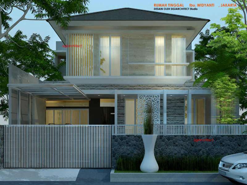 Desain Rumah Tropis Modern Type 350 M2 & Model Pagar Minimalis