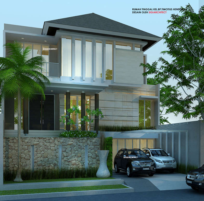 DESAIN RUMAH 3 LANTAI MINIMALIS TROPIS-2