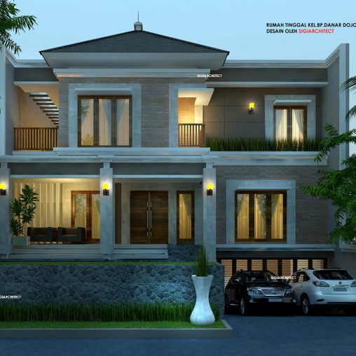 Desain Rumah Bali Modern Semibasement & Kolam Renang