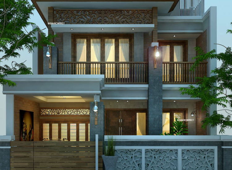Desain Rumah Joglo Jawa 2 Lantai Type 250 M2 & Roof Garden