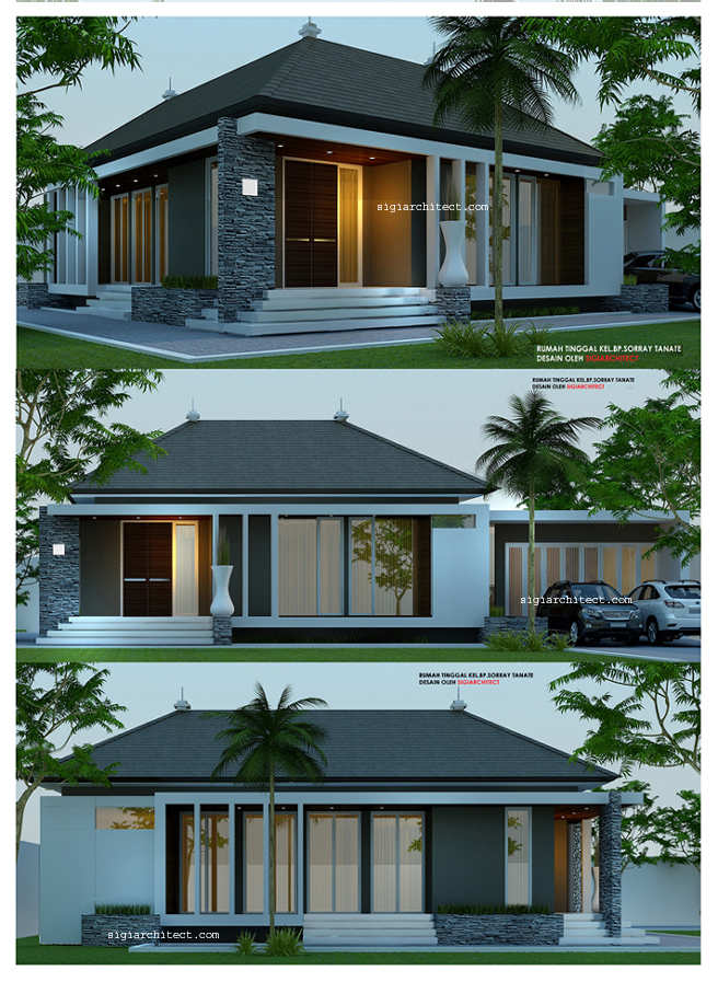 Desain rumah  1  Lantai  Minimalis  Modern