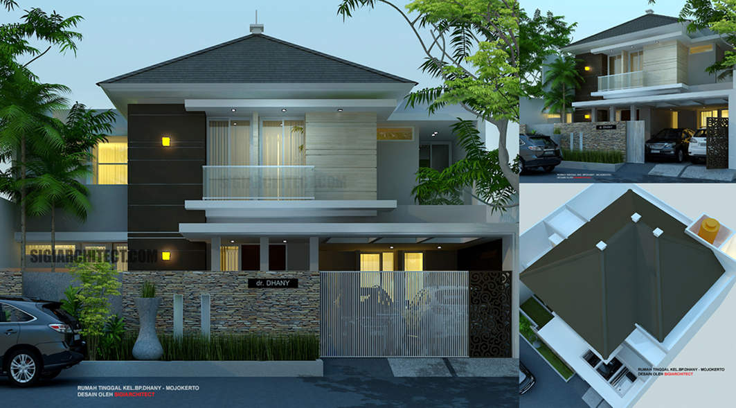 Desain Rumah Mewah Elegan 2 Lantai / desain dan gambar denah rumah
