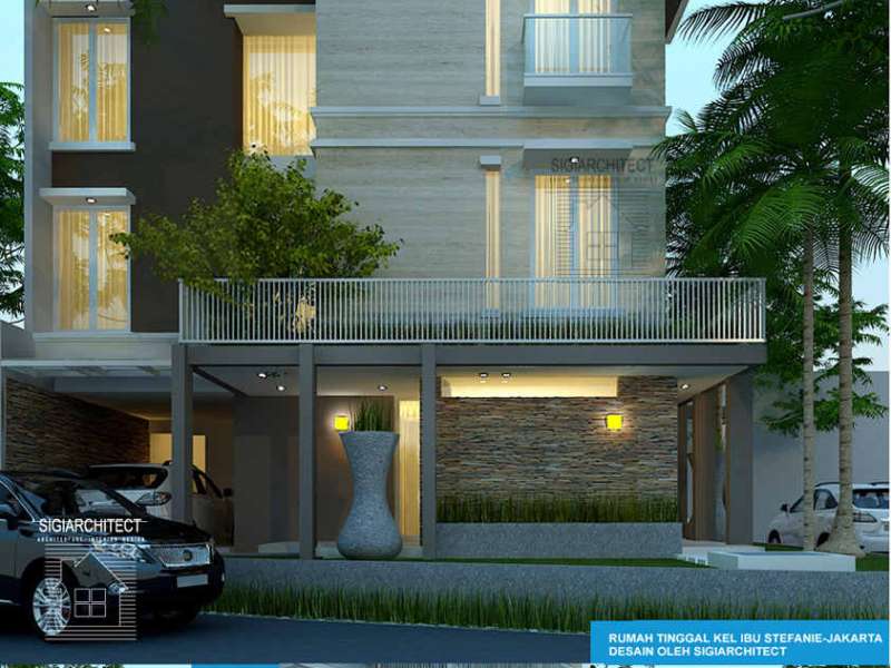 Rumah 3 Lantai Hook Type 450 M2 Desain Modern Minimalis