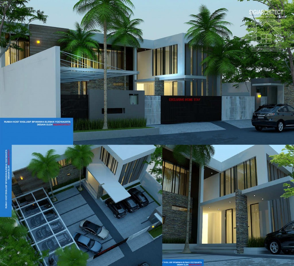 desain rumah kost ekslusif